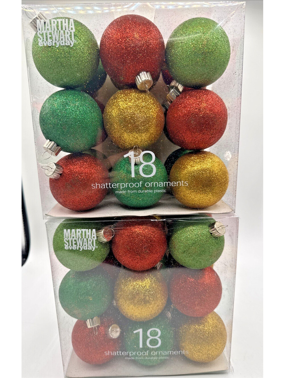 36 Martha Stewart Woodland Glittered 2.5”Ball Ornaments Shatterproof K-Mart